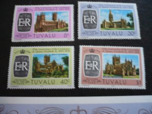 Stamps-Tuvalu-Scott# 81-84a - Mint Never Hinged Set of 4 Stamps + Souvenir Sheet