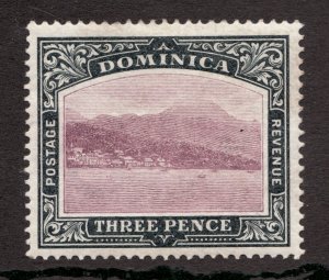 Sc29 - Dominica - c.1903 - Three Pence - MH - superfleas - cv$10.50