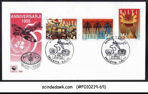 MALTA - 1995 ANNIVERSARIES - 3V - FDC