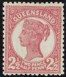 QUEENSLAND 1895 QV 2/1/2D - 2 NUMERALS