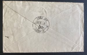 1920 Karachi India First Local Flight Airmail Cover To Bombay Imperial Airways