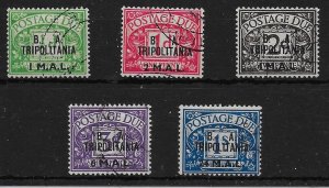 B.O.I.C.-TRIPOLITANIA SGTD6/10 1950 B.A. POSTAGE DUE SET USED