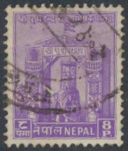 Nepal  Sc# 86 Used  Temple  see details face & reverse scans   