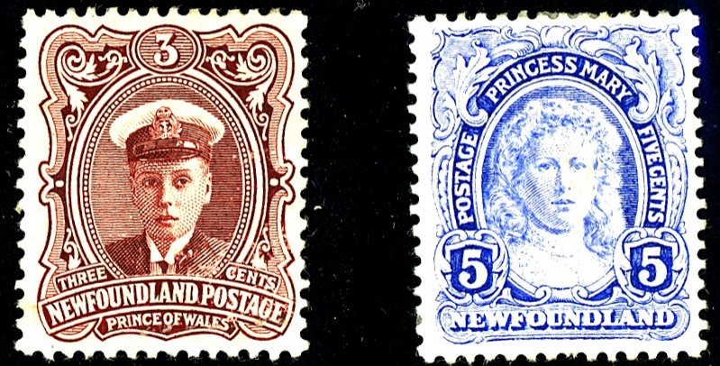 Newfoundland #106 & 108 MINT OG HR/LH