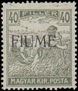 Fiume #12a, Incomplete Set, 1918, Hinged