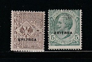 Eritrea 88, 90 MH Overprints