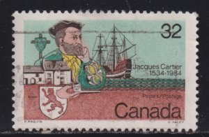 Canada 1011 Jacques Cartier and Ship 32¢ 1984