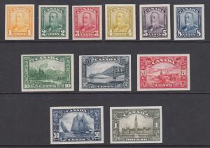 Canada Sc 149-159 mint Proofs, 1928-29 King George V Scroll issue complete, VF