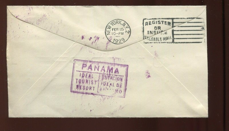 PANAMA SC 236/C1 ON FEB 9 1929 PAN-AM FIRST FLIGHT COVER PANAMA TO USA (CVR 282)
