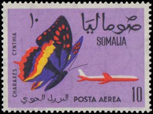 Somalia #C75-C81, Complete Set(7), 1961, Butterflies, Hinged