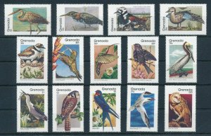 [108905] Grenada 1989-1990 Birds vögel oiseaux Heron Hawk Owl Perf. 14½ MNH