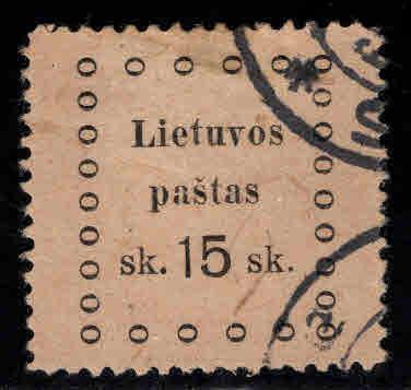 LITHUANIA Scott 21 Used 3rd Kaunas Issue 1919