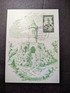 1956 Germany SAAR Maxi Postcard Cover Saarbrucken Winterberg Monument