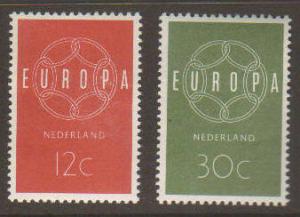 Netherlands #379-80 MNH Europa