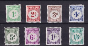 Gilbert & Ellice Islands 1940 Postage Due Set To 1s 6d SGD1/D8 MLH BP15924