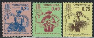 Venezuela 832; C826-27 MNH 1963 set (fe6747)