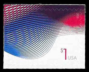 PCBstamps   US #4953 $1.00 Patriotic Wave, MNH, (18)