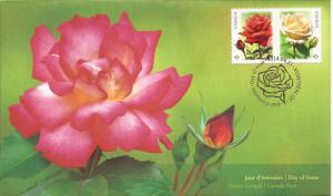 2014 Canada FDC Sc 2730-1 - Roses - Konrad Henkel & Maid of Honour