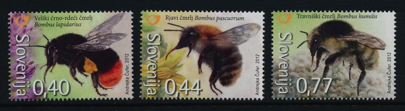 Slovenia 951-3 MNH Bees, Flowers, Insects