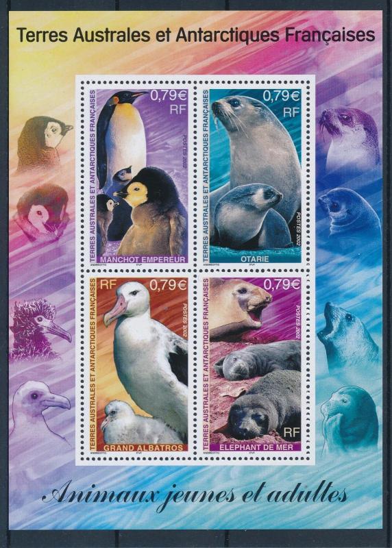 [37809] TAAF 2002 Marine life Penguins Seal Sea Elephant MNH Sheet