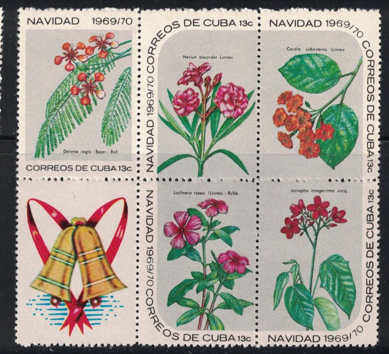 CUBA Scott # 1468a,1473a,1478a   1969  Christmas, MNH Scv $18.25