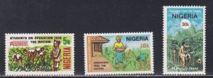 Nigeria # 360-362, Operation Feed the Nation, Mint NH, 1/2 Cat.