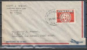 Guatemala, Scott cat. C443b. University value on Mailed cover.