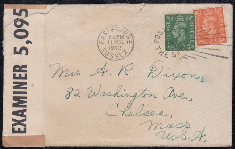 Great Britain - Dec 11, 1942 Censored Cover to States