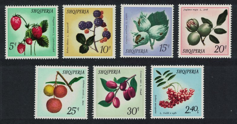 Albania Wild Fruits 7v 1972 MNH SG#1501-1507