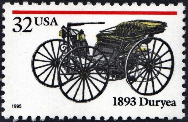 SC#3019 32¢ Antique Automobiles: 1893 Duryea Single (1995) MNH
