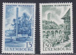 Luxembourg # 445-446, Monument to Robert Schuman, NH, 1/2 Cat.