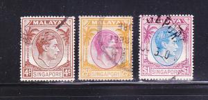 Singapore 4a, 14a, 18a U King George VI