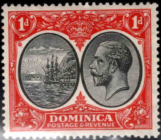 DOMINICA Scott 67 MH* Hinge Remnant stamp Best Copy