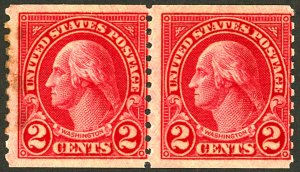 U.S. #599A MINT PAIR OG LH