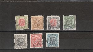 Iceland  Scott#  99-107  Used  (1915-8 Two Kings)