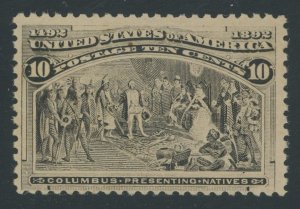 USA 237 - 10 cent Columbian Fine Mint never hinged - couple toning specks