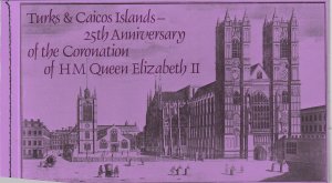 Turks and Caicos Islands 354 Souvenir Booklet MNH Queen Elizabeth Coronation Ann