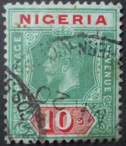 Nigeria 1915 GV Ten Shillings SG 11a used