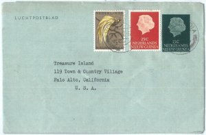 72574 - NETHERLANDS New Guinea - POSTAL HISTORY -  STATIONERY COVER to USA  1962