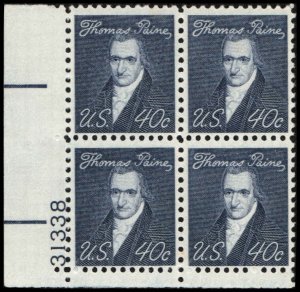 US #1292 PAINE MNH LL PLATE BLOCK #31338