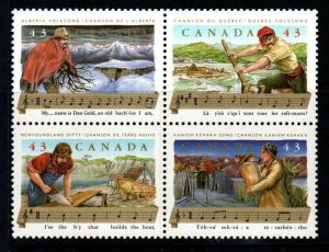 CANADA SG1564a 1993 FOLK SONGS MNH