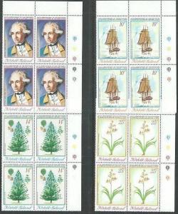 NORFOLK IS 1974 200th Anniv Discovery by Cook, blocks of 4 MNH.............64980