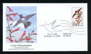 US 2644 Costa's Hummingbird UA Fleetwood cachet FDC