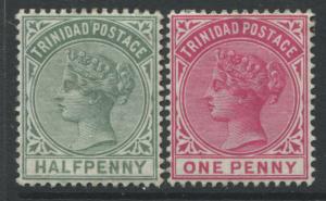 Trinidad QV 1883 1/2d green & 1d rose mint o.g.