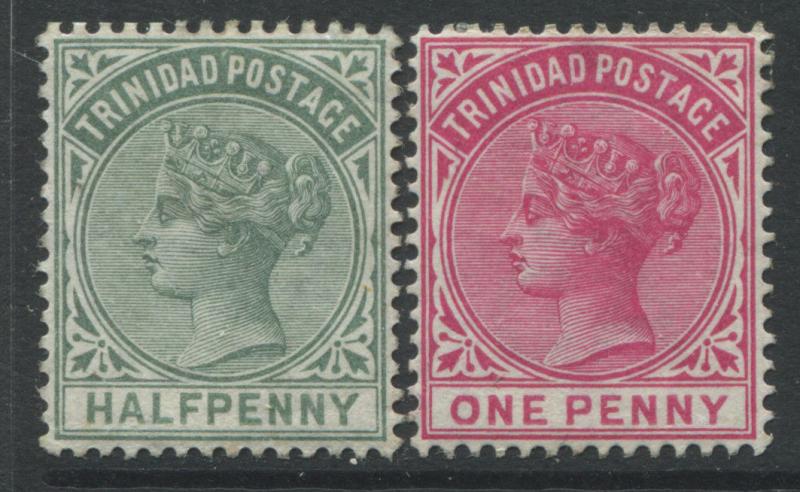 Trinidad QV 1883 1/2d green & 1d rose mint o.g.