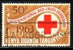 Centenary of Inl. Red Cross, Kenya, Uganda & Tanzania SC#143 used