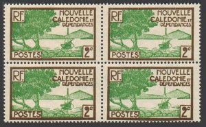 New Caledonia 137 block/4,MNH dry gum.Michel 137. Bay of Paletuviers Point,1928.