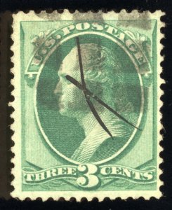 US Scott 136A Used 3c green George Washington Lot M1040A bhmstamps