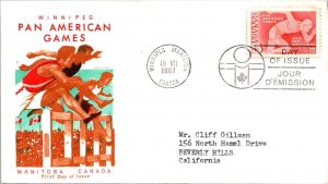 Canada 1967 FDC - Pan American Games - Winnipeg Manitoba - J3934