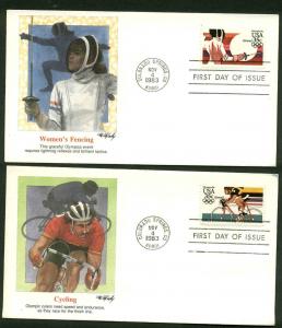 C109-C112 SET OF 4 MATCHED OLYMPICS FDC COLORADO SPRINGS, CO CACHET